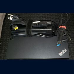 Lenova Hybrid Think Pad  USB - C   With  USB - A  Dock With Plugs. Trade Opportunity 
