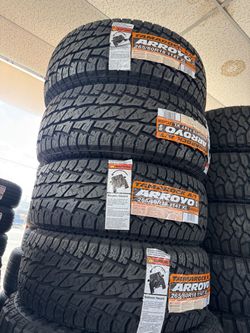 ✅📲265/60/18 vendo set de llantas nuevas arroyo all-terrain
