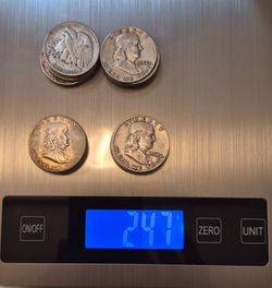 Franklin Silver Half Dollar Coin Lot