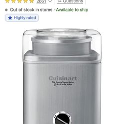 Cuisinart 2 Qt Ice Cream Maker 