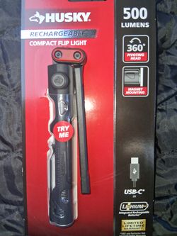 Husky Rechargeable Compact Flip light