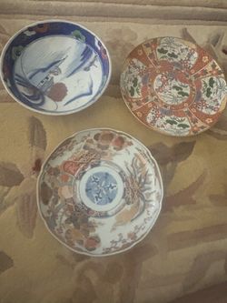 3 MIJ made In Japan Plates 