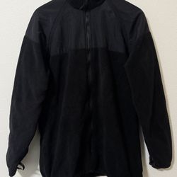 US Navy Parka Liner Black Full Zip Fleece Jacket Military Medium X Long