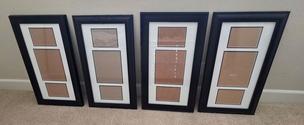 Set of 8 Black Collage Picture Frames, 16in x 28in