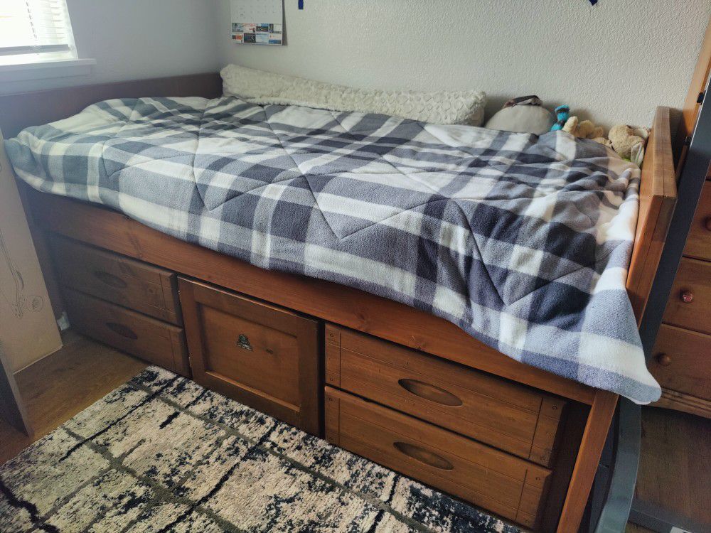 Twin Storage Bed With Mattress 
