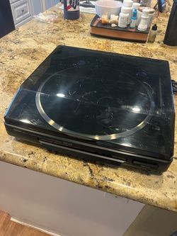 Denon DP-26F Black Electric Fully Automatic Stereo Record Player/Home Turntable