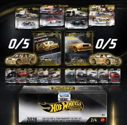 Hot Wheels Premium 2026 Car Culture & Team Transport Factory Set