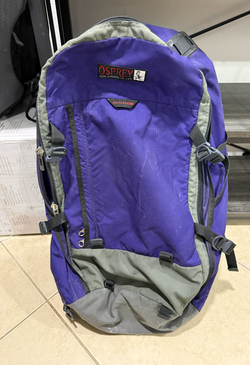 Osprey Outlander Backpack Purple Gray Daypack Made in USA Vintage 25L Used