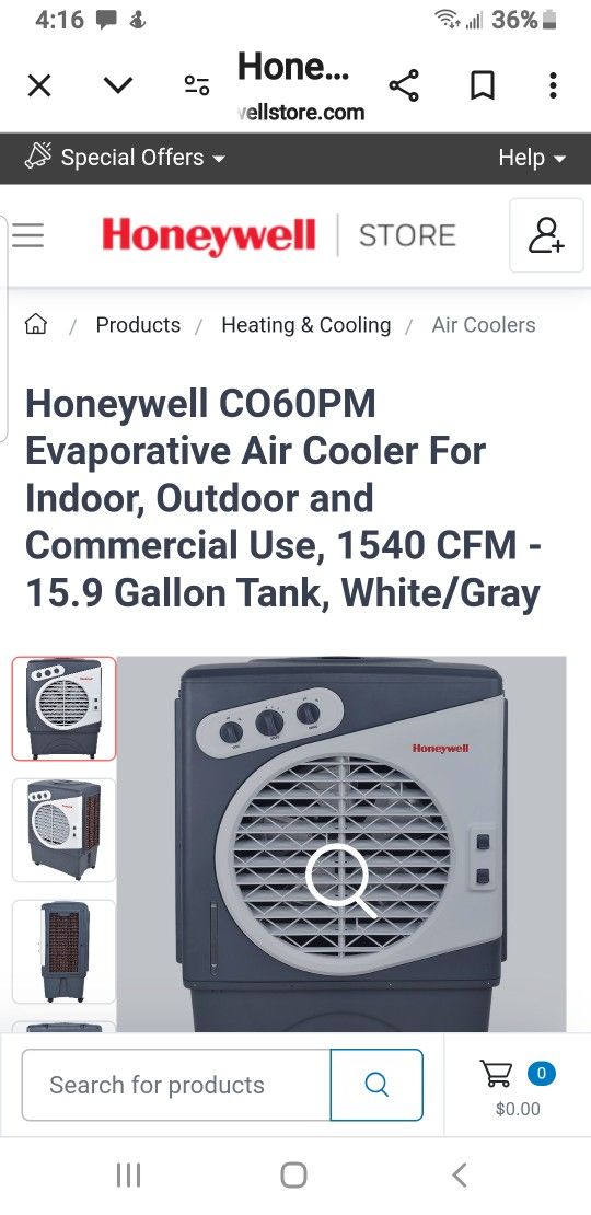 Lightly Used Honeywell Humidifier Air Cooler