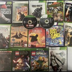 Lot of 16 Xbox games, with a mix of Xbox One, Xbox 360, and Original Xbox Games