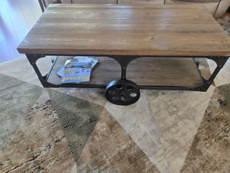 Wood Coffee Table on wheels