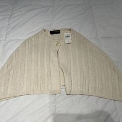 Ralph Lauren Toddler Cable Knit Cape Poncho Cream One Size
