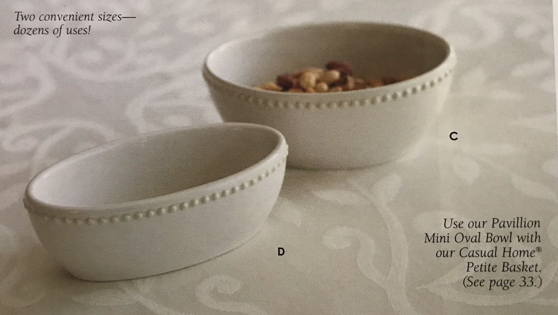 Princess House Pavilion Small Oval Bowl #C