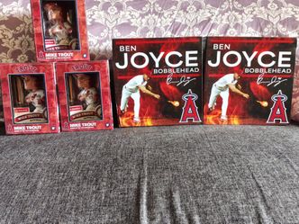 Los Angeles Angels Bobblehead Lot - Mike Trout & Ben Joyce