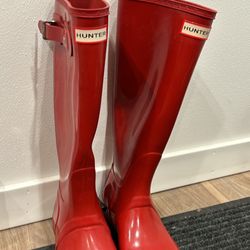 Women’s Red Tall Hunter Boots