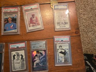 Small sample of graded trading cards