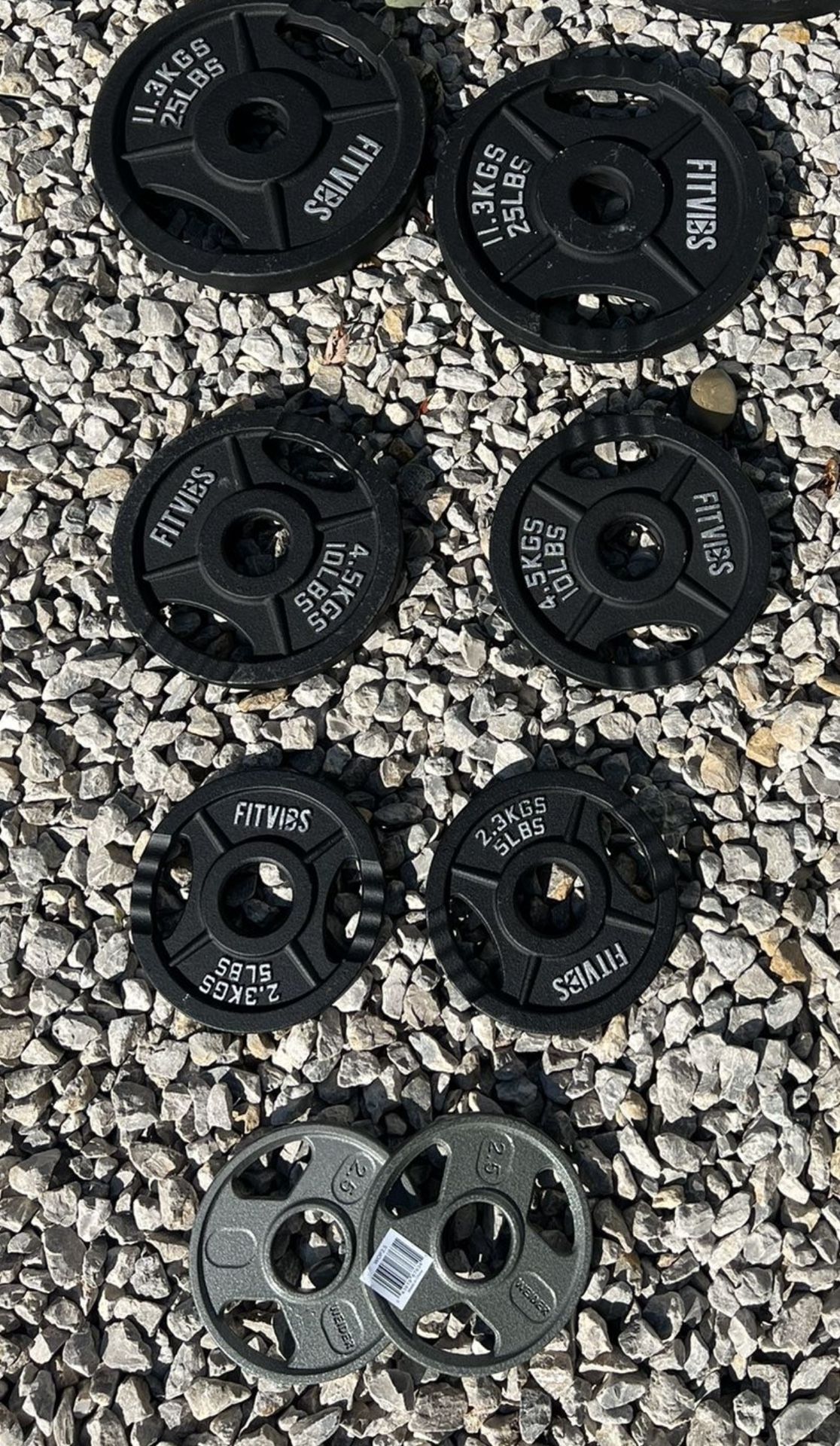 85lb Olympic Weight Set 2.5lb - 5lb - 10lb - 25lb Pairs *READ*