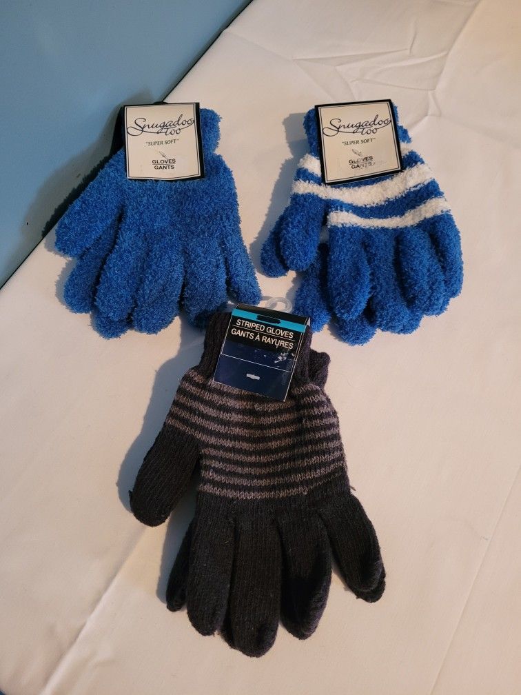 3 Pairs Kids Gloves