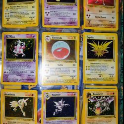 Vintage 1990s Pokemon Holographic Cards Holo Pokemon Cards Collection 
