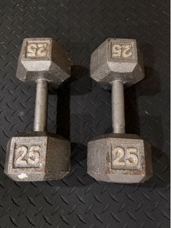 Pair of 25lbs dumbbells