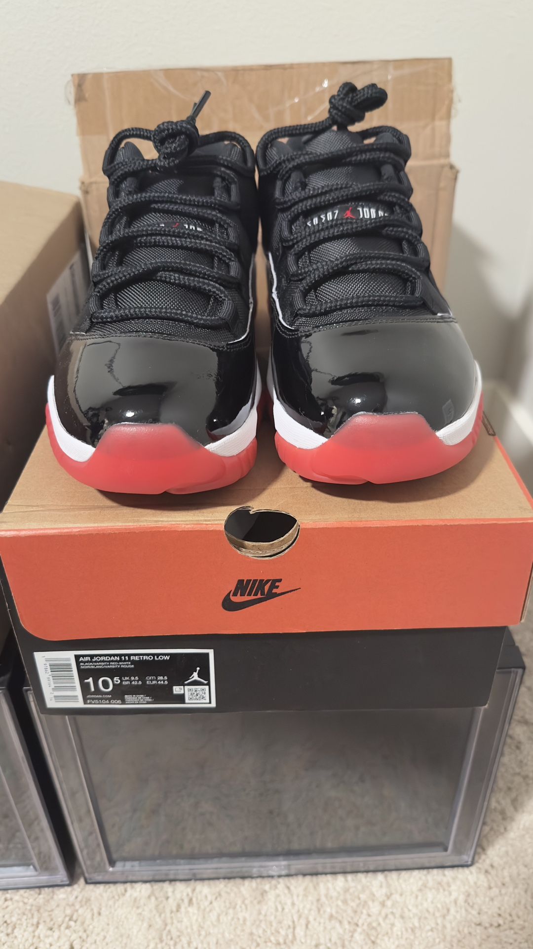 100% authentic Brand New 2025 Air Jordan 11 Low BRED