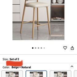 Modern Counter Height Barstools set of 4 Beige