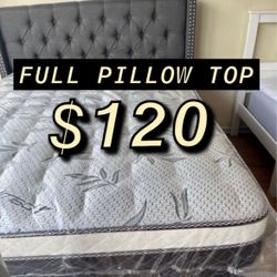 Brand New Full Mattress/ All Sizes Available/pick Up In Moreno Valley 