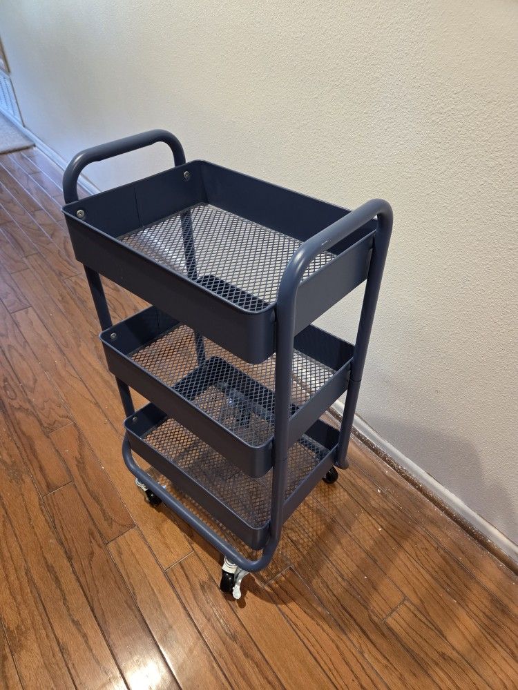 3 Tier Rolling Metal Cart
