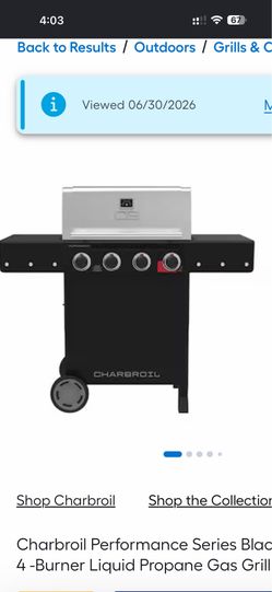 Charbroiled 4 burner with side burner