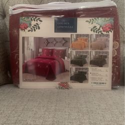 Burgandy Quilt Set Queen Size