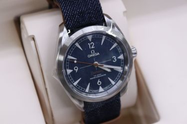 Omega Railmaster blue jeans Men's watch 