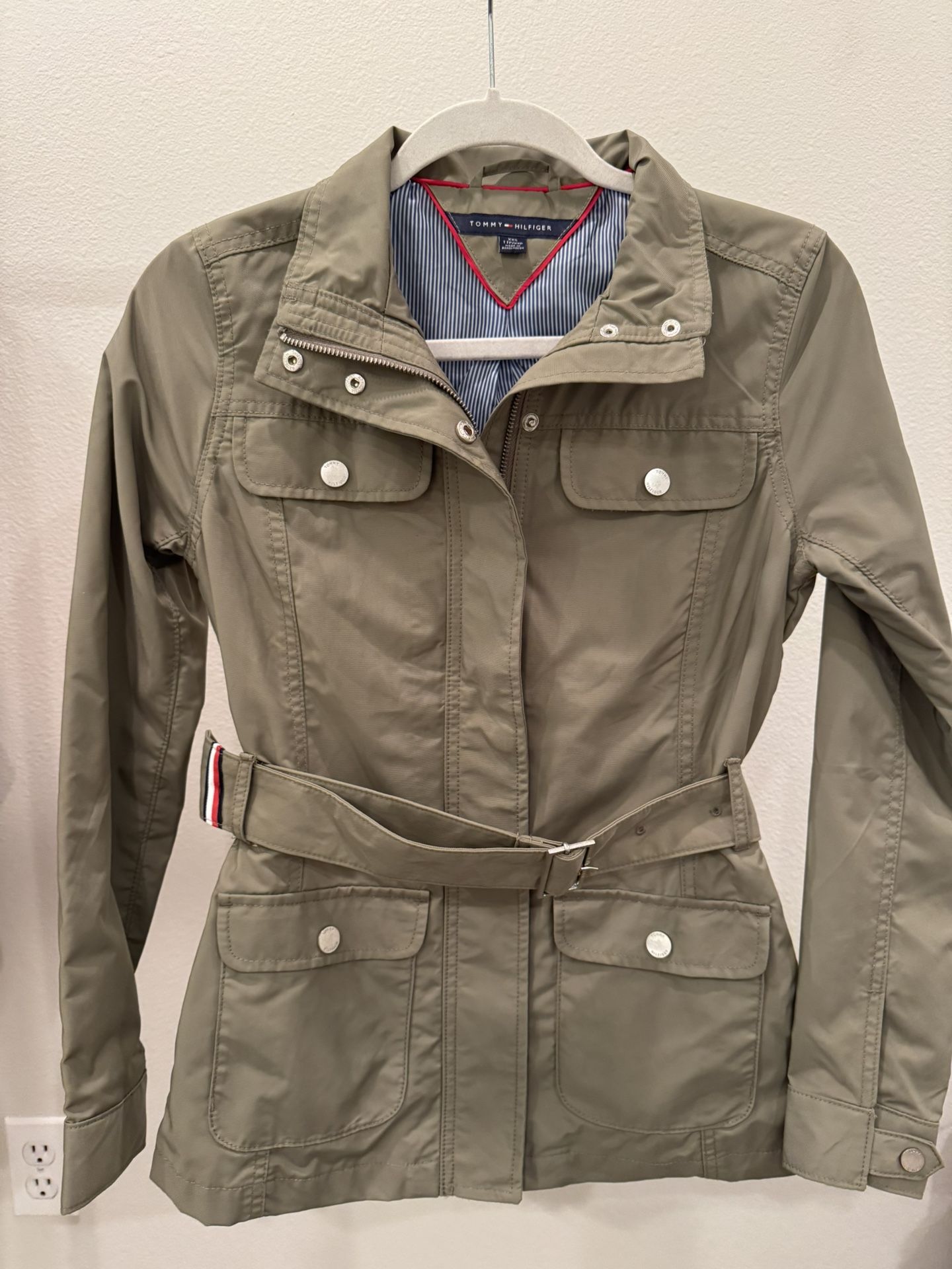 Tommy Hilfiger Utility Belted Jacket – Size XXS