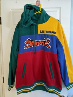 Le Tigre colorblock fleece hoodie size XXL