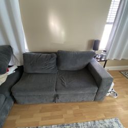 Convertible Love Seat — Sebastian Slate From Living Spaces