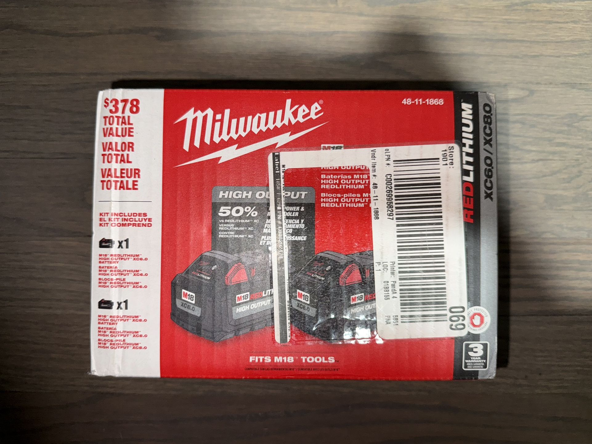 Milwaukee M18 High Output Battery Pack (XC 8.0 & XC 6.0)