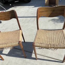 Set of Niels Moller Danish Modern 1960’s Vintage Dining Chairs 