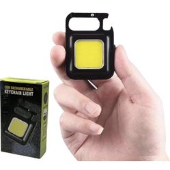 Rechargeable LED Light Built-in Lithium Battery Small Size with 4 Lighting Modes Magnet Bracket Bottle Opener Waterproof Design Long Lighting Lime