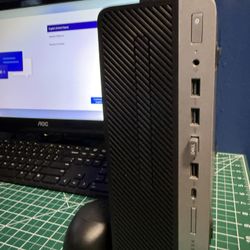 Complete Desktop computer HP ProDesk 600 G3 Win11 1TB ssd 16gb ram AOC LED MONITOR 