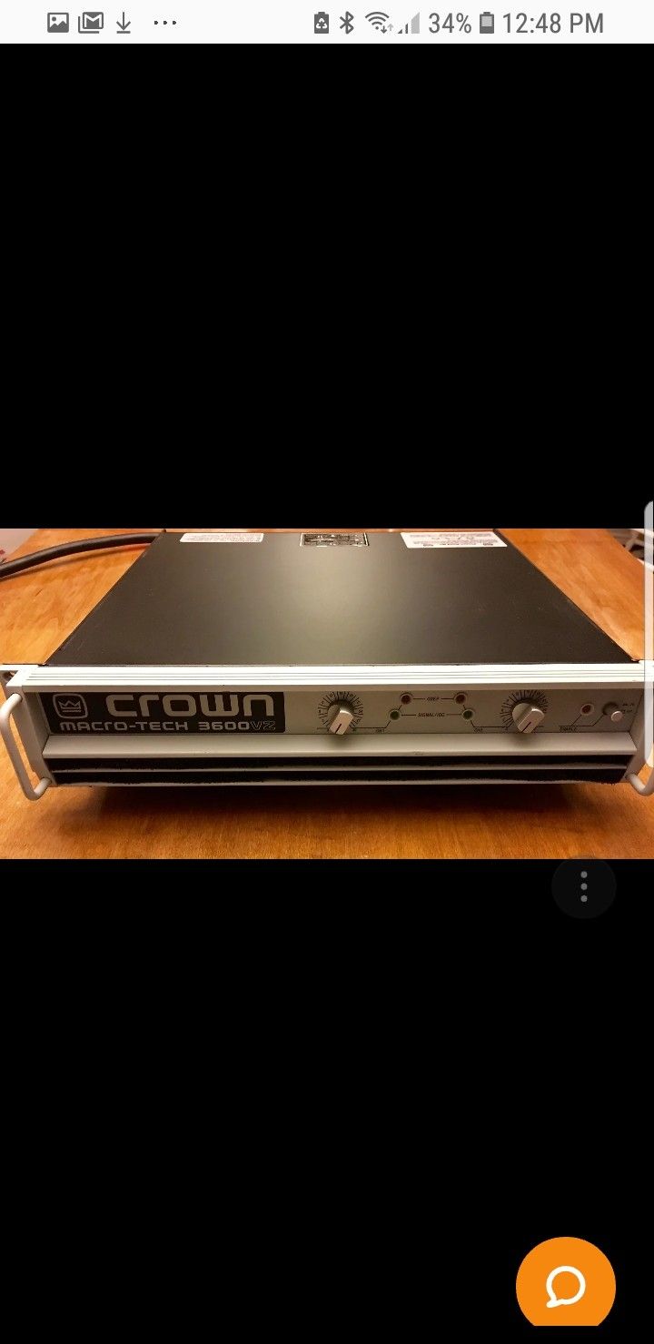 Crown Macro Tech Amplifier 3600 VZ Excellent Condition
