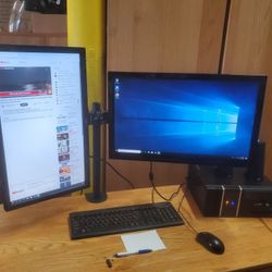 Duo 24 INCH Monitors With Stand And All Cables