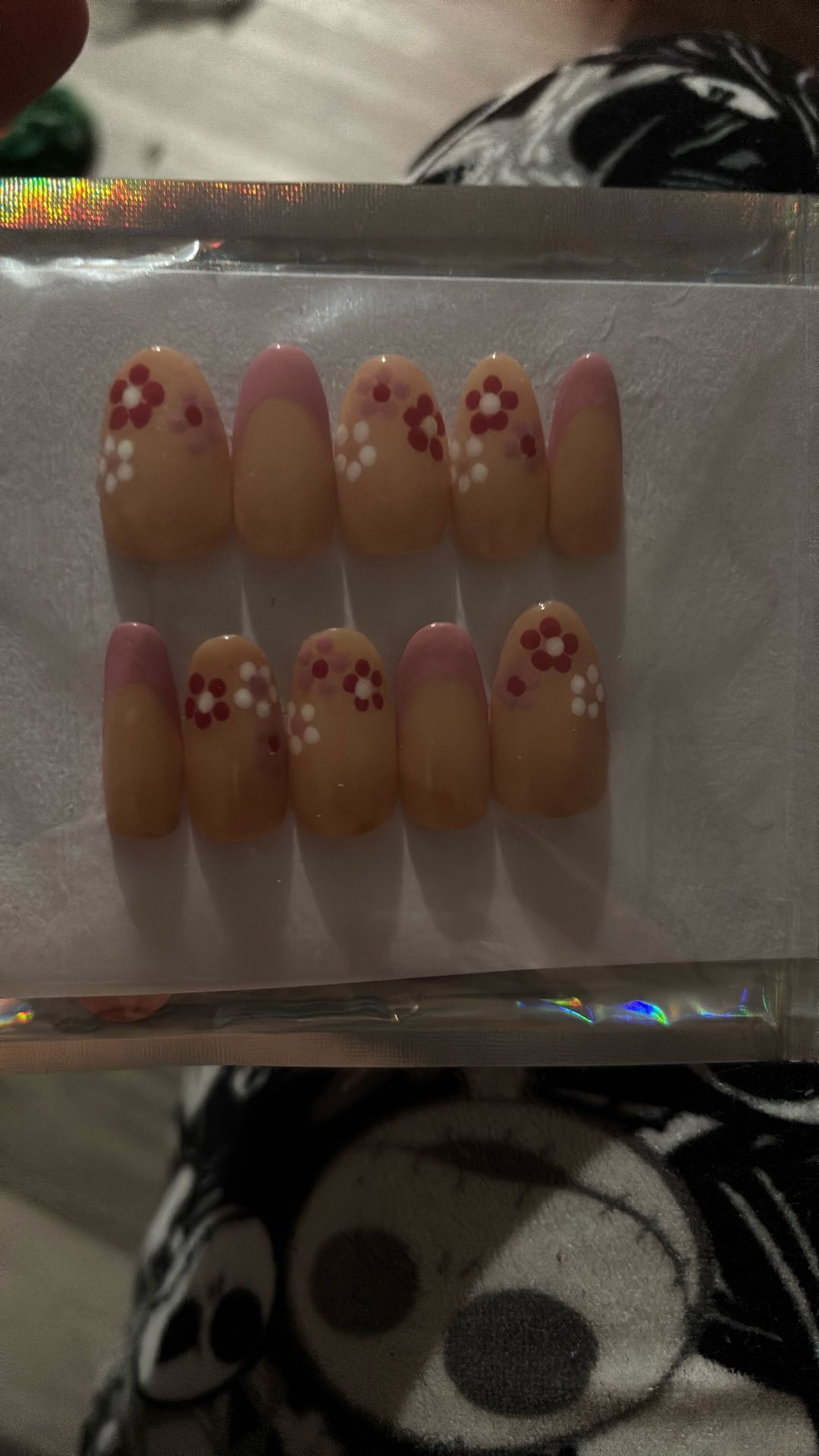 Almond Shape Flower Nails