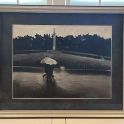 Original Black And White Charcoal (framed 32”x26”)