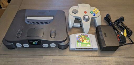 Nintendo 64 N64 Console/System Bundle With Super Mario 64, Authentic Tested.