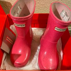 Baby Hunter Glitter Pink Rain Boots