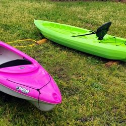 2 Kayaks 1 Pelican 1 Lifetime