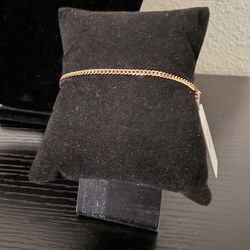Rose gold over silver bracelet