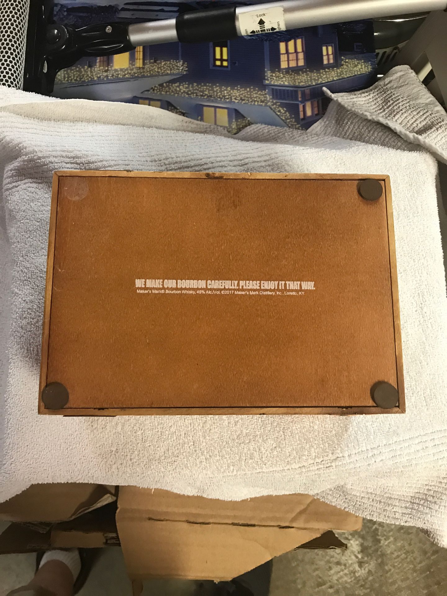 Makers mark wooden box with copper accents