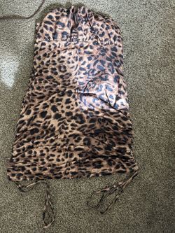 Strapless Cheetah Print Dress