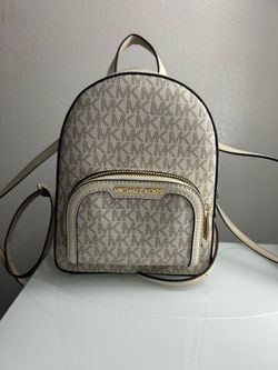 Michael Kors Jaycee XS Mini Convertible Backpack MK Signature Crossbody (Light Cream)