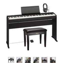 Roland FRP-2-ACR Digital Piano Bundle Black 